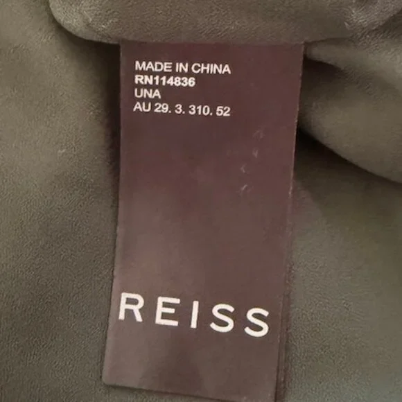 NWT Reiss EDEN Green Velvet One Shoulder Evening Cocktail Midi Dress Size 4 - Picture 6 of 8